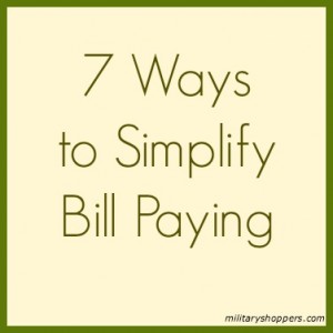 A great post listing 7 ways to simplify bill paying, which you can start today.